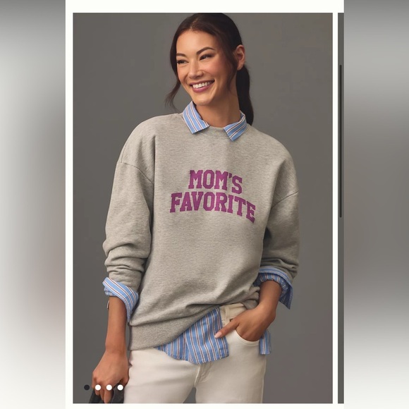 Favorite Daughter Tops - Favorite Daughter Mom’s Favorite Graphic Sweatshirt Gray Purple Crewneck M